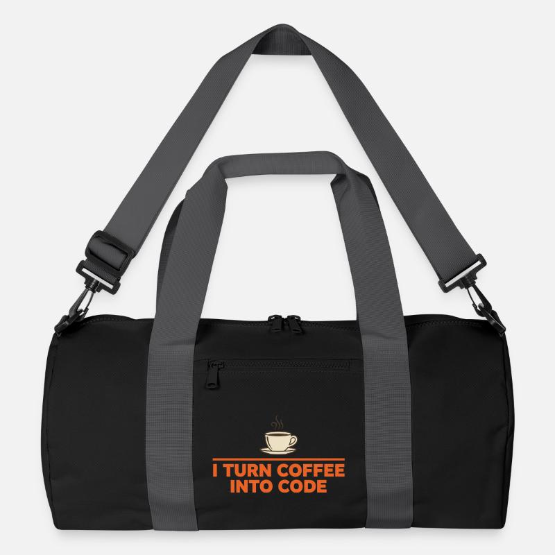 I Turn Coffee Into Code – Programmierer Retro Recycelte Duffel Bag