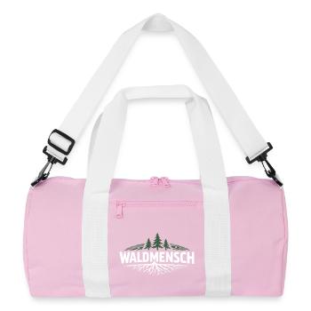 Waldmensch – Connected to nature - Recycled Duffel Bag - pink/white - Front