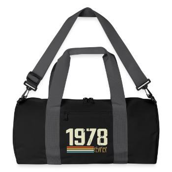 Février 1978 - Février 1978 Anniversaire 1978 - Sac de sport recyclé - noir/gris graphite - Devant
