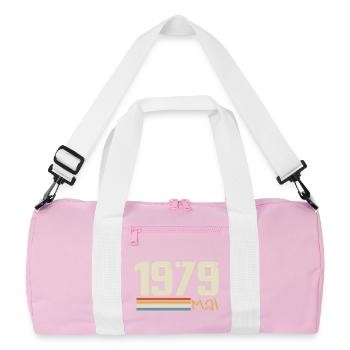 May 1979 - Recycled Duffel Bag - pink/white - Front