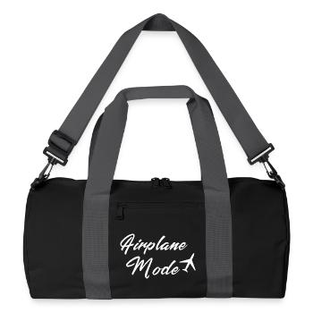 Flugzeugmodus auf Nicht stören Ästhetik - Recycelte Duffel Bag - Schwarz/Graphitgrau - Vorne