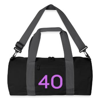 40 - Sac de sport recyclé - noir/gris graphite - Devant