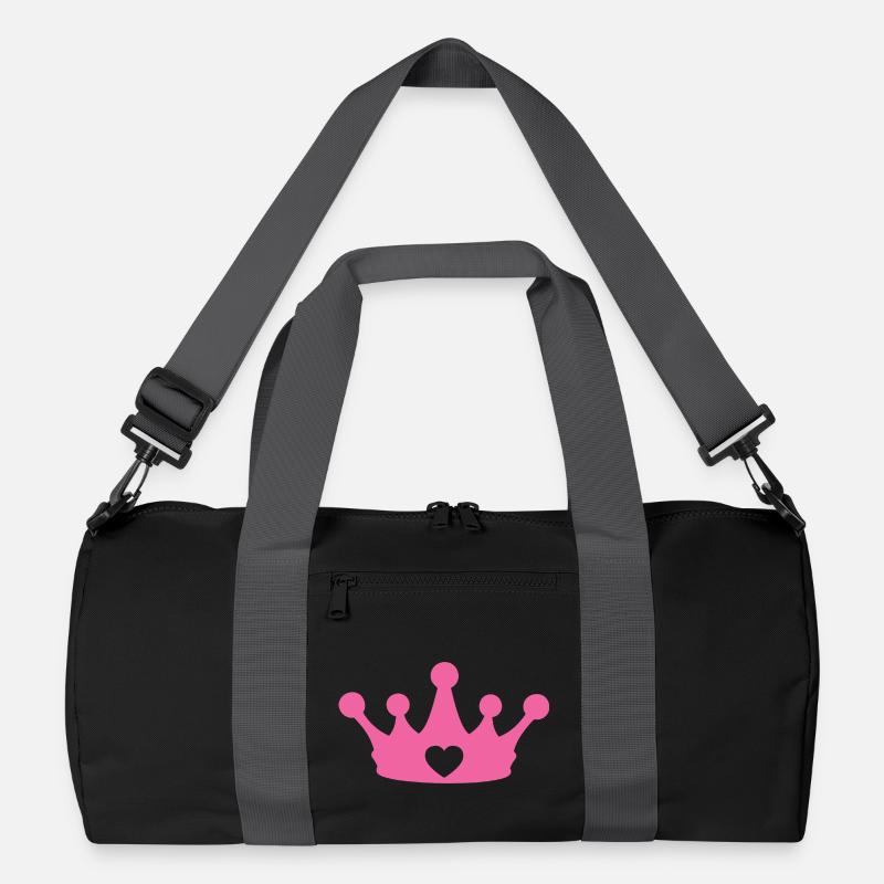 Rosa Prinzessinnenherzkrone Recycelte Duffel Bag