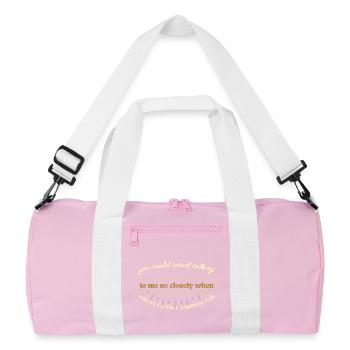 Garbage Can Quip Whisper - Recycled Duffel Bag - pink/white - Front