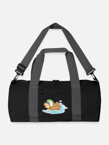 Bear Swimming Goggles Summer - Recycled Duffel Bag - black/graphite grey