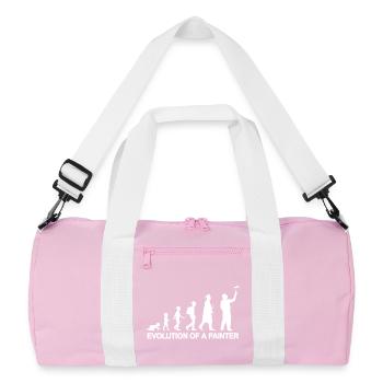 Development from child to painter - Recycled Duffel Bag - pink/white - Front