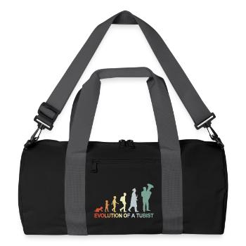 Development of a tuba player - Recycled Duffel Bag - black/graphite grey - Front