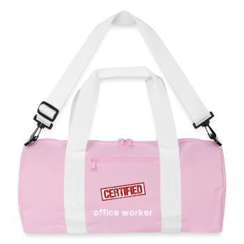 Office Worker - Recycled Duffel Bag - pink/white - Front