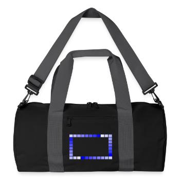 Game - Retro Frame Blue Squares Tiered - Recycled Duffel Bag - black/graphite grey - Front
