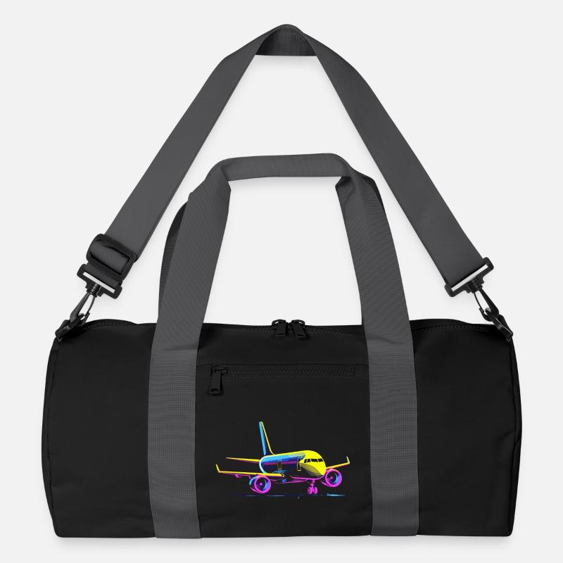 Flugzeug Cartoon Stil Recycelte Duffel Bag