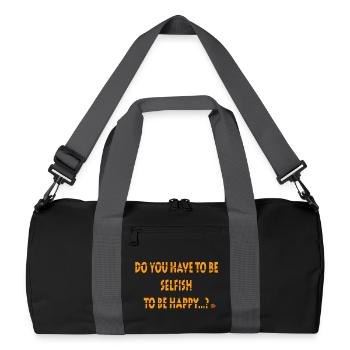 Bold Motivational Text Design - Recycled Duffel Bag - black/graphite grey - Front