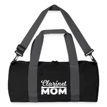 Clarinet player Mom - Recycled Duffel Bag - black/graphite grey - Front