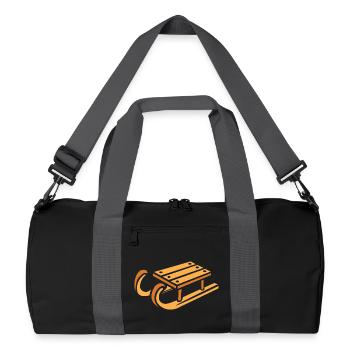 Winter Sleigh Cartoon Style - Recycled Duffel Bag - black/graphite grey - Front
