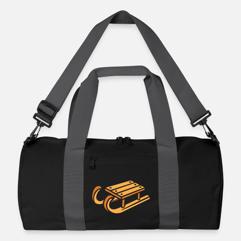 Winterlicher Schlitten Cartoon Stil Recycelte Duffel Bag