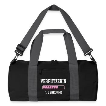Plasterer apprenticeship 1 year apprenticeship plasterer - Recycled Duffel Bag - black/graphite grey - Front