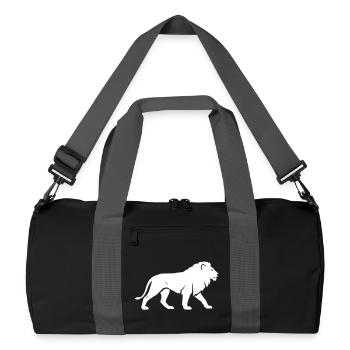 Safari de silhouette Lion Afrique Vector - Sac de sport recyclé - noir/gris graphite - Devant
