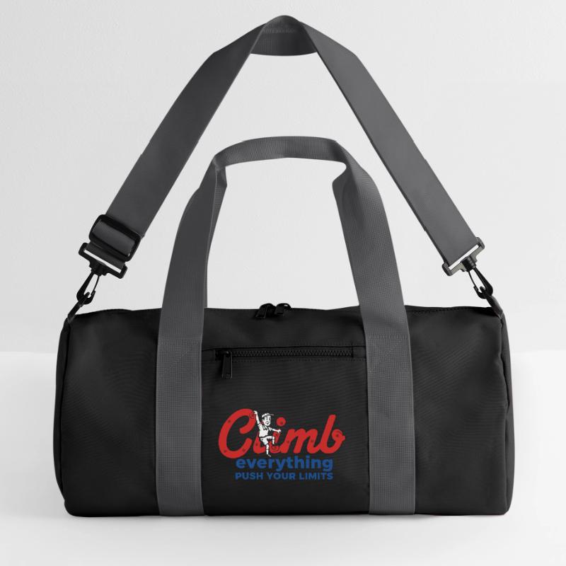 Climb Everything Push Your Limits Design Recycled Duffel Bag