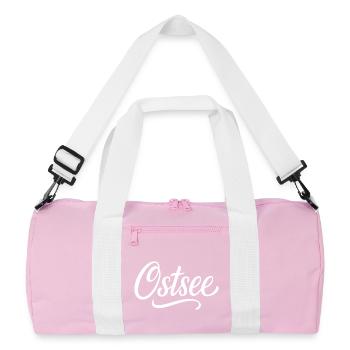 Baltic Sea Calligraphy Contrast - Recycled Duffel Bag - pink/white - Front