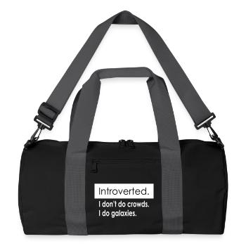 Introvert Quotes - Recycled Duffel Bag - black/graphite grey - Front