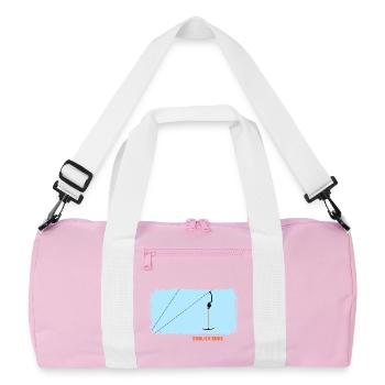 Ankerlift | Finally peace, skiing, skiing holidays - Recycled Duffel Bag - pink/white - Front