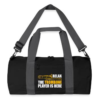 Relax Trombone Trombone Player Trombonist - Recycled Duffel Bag - black/graphite grey - Front