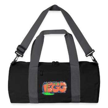 Egg, mot dessiné - Sac de sport recyclé - noir/gris graphite - Devant