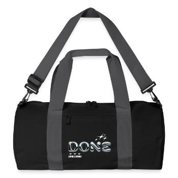 Fertig 2028 Chromblasen-Design - Recycelte Duffel Bag - Schwarz/Graphitgrau - Vorne