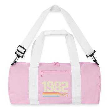 Vintage Mars 1982 - Sac de sport recyclé - rose/blanc - Devant