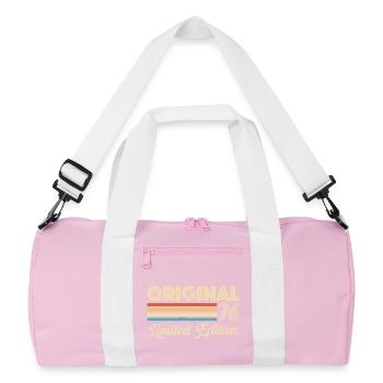 50th Birthday 50 Years 1976 Original 76 Gift - Recycled Duffel Bag - pink/white - Front