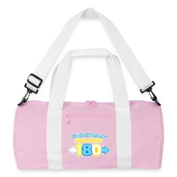 Zu alt für Drama 180 - Recycelte Duffel Bag - Rosa/Weiß - Vorne