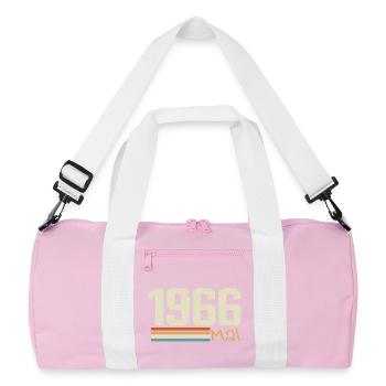 May 1966 - Recycled Duffel Bag - pink/white - Front