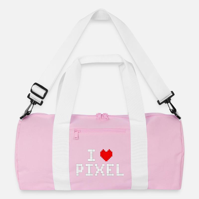Ich liebe Pixel Recycelte Duffel Bag