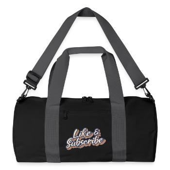 Like & Subscribe 70s Style - Recycled Duffel Bag - black/graphite grey - Front