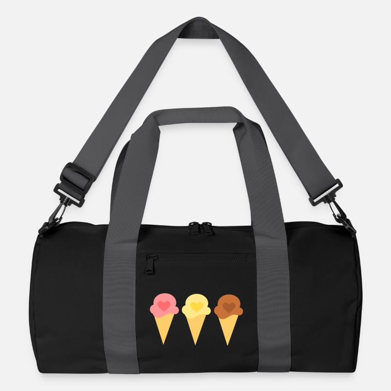 Eis Herz Eiscreme Erdbeereis Eisdiele Geschenk Recycelte Duffel Bag