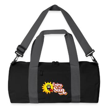 Enjoy the sun / Summer feeling / Retro-Look - Recycled Duffel Bag - black/graphite grey - Front