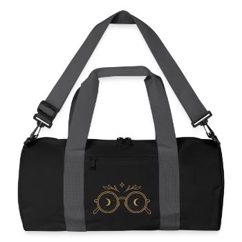 Witchy Glasses with Moons - Midsummer Magic - Recycled Duffel Bag - black/graphite grey - Front