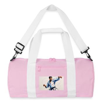 Martial art and Japanese dynamism - Recycled Duffel Bag - pink/white - Front