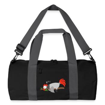 T-shirt avec motif coq « Bonne nuit » - Sac de sport recyclé - noir/gris graphite - Devant