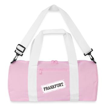Frankfurt City Logo Design - Recycled Duffel Bag - pink/white - Front