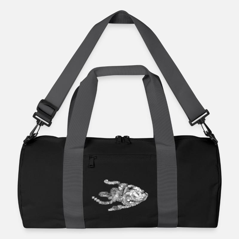 Futuristic Geometric Fish Sculpture Recycled Duffel Bag