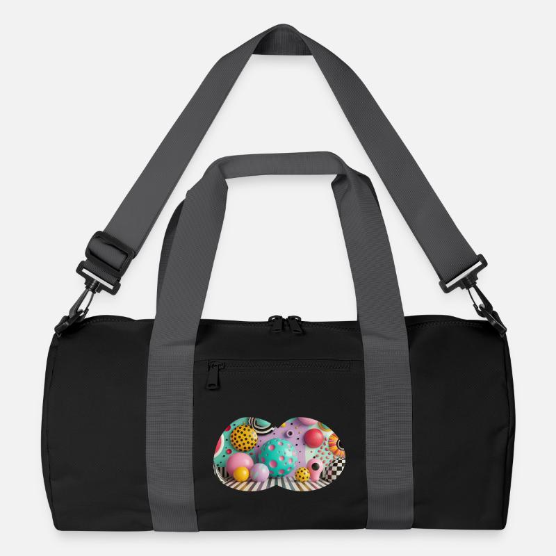 Bunte 3D-Polka-Dot Kunstwelt Recycelte Duffel Bag