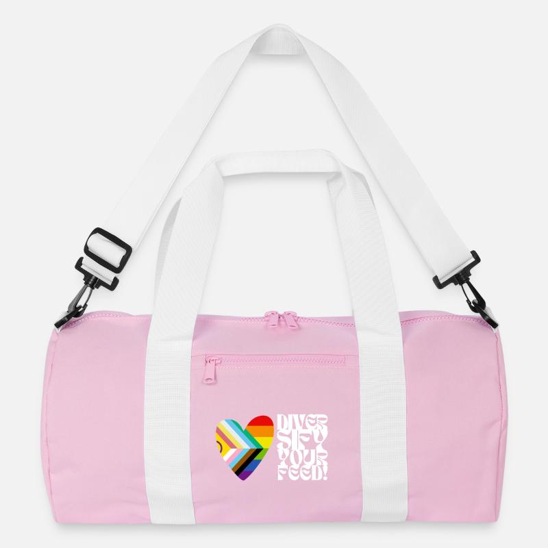 🌈♿ Diversify Your Feed–Progress Pride&Disability Recycelte Duffel Bag