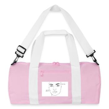 strong women - Recycled Duffel Bag - pink/white - Front