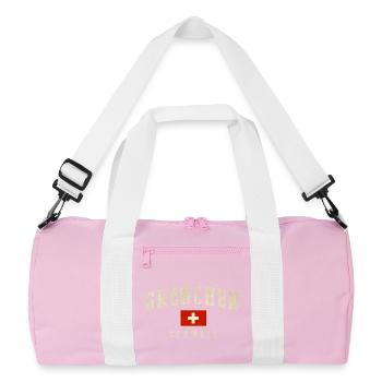 Personnages vintage de Grenchen Suisse - Sac de sport recyclé - rose/blanc - Devant