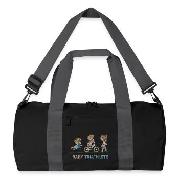 Small Outdoor Triathlete - Recycled Duffel Bag - black/graphite grey - Front