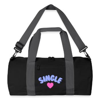 Amour de soi célibataire - Sac de sport recyclé - noir/gris graphite - Devant
