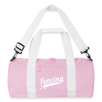 Fechten - Recycelte Duffel Bag - Rosa/Weiß - Vorne