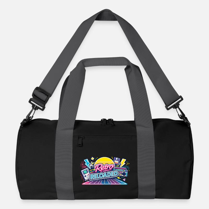 Retro Reloaded Neon Grid Recycelte Duffel Bag