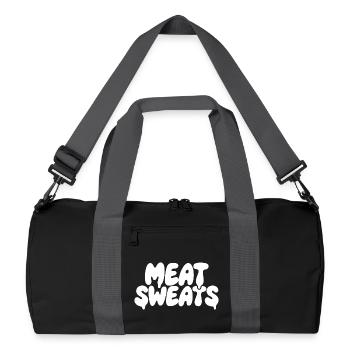 Meat Sweats BBQ Saying Meat Humor - Recycled Duffel Bag - black/graphite grey - Front