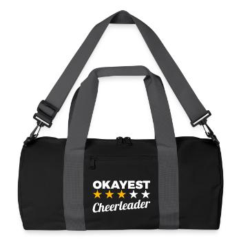 Okayest Cheerleader - Recycelte Duffel Bag - Schwarz/Graphitgrau - Vorne